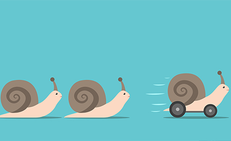 snail on wheels